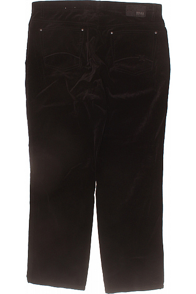 BRAX Dámské černé sametové rovné volnočasové kalhoty s kapsami Vel. 44 | BRAX | obrázek 3