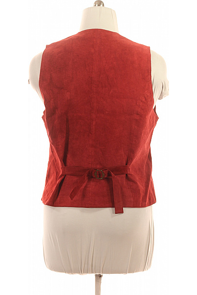 Hammerschmid Dámská kožená červená semišová krátká vesta elegantní Velikost 44 | Hammerschmid | obrázek 2