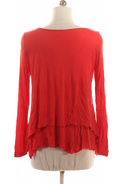 Phase Eight Dámské červené tričko dlouhý rukáv volánové jednobarevné basic Vel. 12 | Phase Eight | obrázek 3
