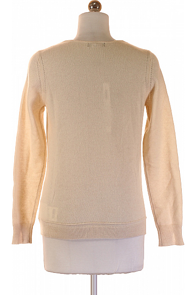 LAWRENCE GREY Dámský kašmírový svetr béžový V-výstřih basic elegantní lehký Velikost S | LAWRENCE GREY | obrázek 2