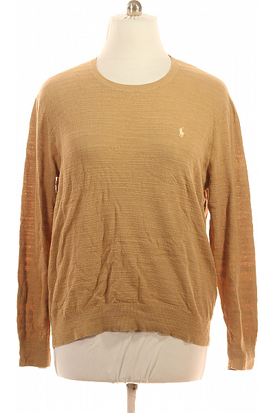 Ralph Lauren Pánský béžový lehký pletený svetr přes hlavu s logem Velikost l | Ralph Lauren | obrázek 2