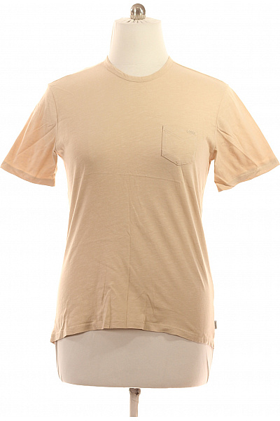 Mexx Pánské bavlněné tričko béžové jednobarevné basic s kapsou s kulatým výstřihem Velikost L | Mexx | obrázek 2