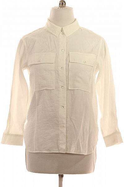 Cartoon Dámská Bílá Průhledná Košile Dlouhý Rukáv Elegantní Ležérní Business Vel. XL