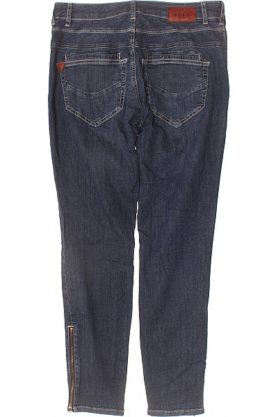 PULZ JEANS Dámské modré džíny úzké na knoflíky se zipy kotníkové Velikost 29/32 | PULZ JEANS | obrázek 2