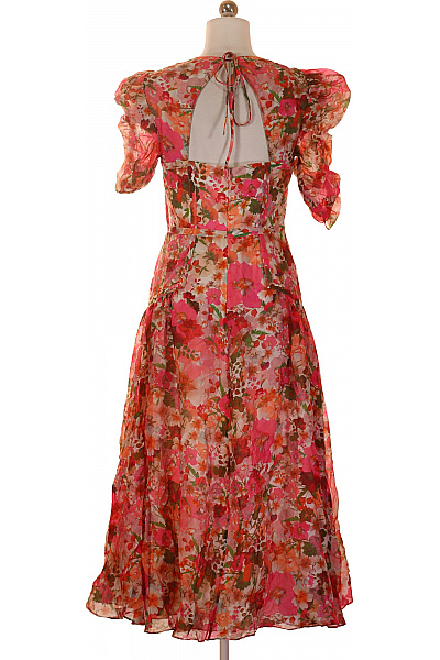 ted baker Dámské šaty s krátkým rukávem květované letní midi Velikost 1 | ted baker | obrázek 2