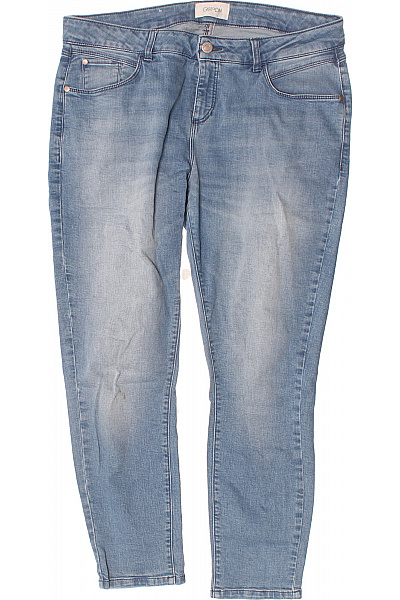 Cartoon Dámské Modré Džíny Seprané úzké Kapsy Klasické Velikost 42