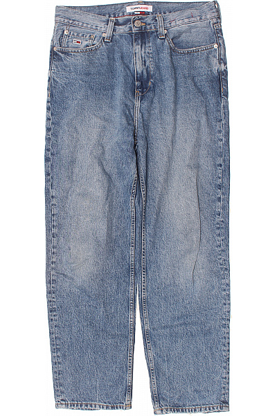 TOMMY HILFIGER Pánské Džíny Rovné Modré Bavlněné Vintage S Kapsami Vel. 30/30