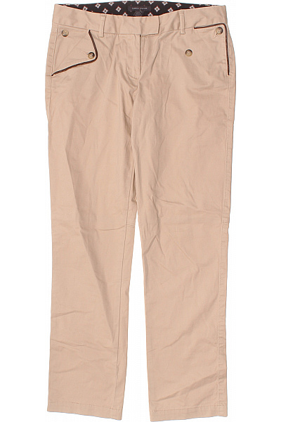 TOMMY HILFIGER Dámské bavlněné béžové chino kalhoty ležérní rovné s kapsami Vel. 2 | TOMMY HILFIGER | obrázek 2