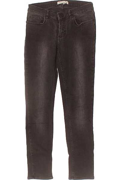 Won Hundred Dámské Bavlněné Džíny Tmavě šedé Seprané Rovné Kapsy Vel. 26