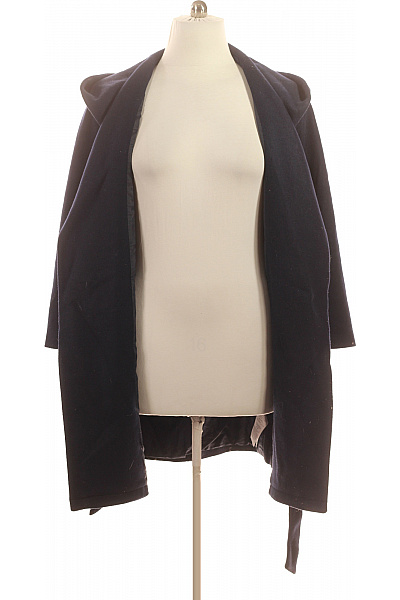 ONLY Dámský polyesterový modrý zavinovací kabát s kapucí elegantní podzimní Vel. 44 | ONLY | obrázek 3