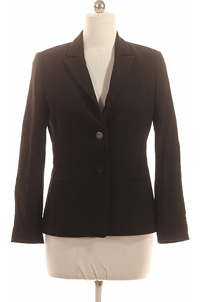 RENÉ LEZARD Černý Polyamidový Blejzr Elegantní Business Vypasované Jednořadé Kapsy Vel. 38