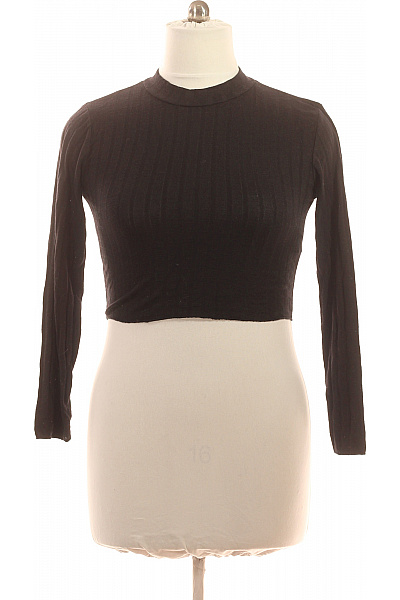 ZAUBERSTERN Dámské tričko s dlouhým rukávem černé crop top basic Vel. L | ZAUBERSTERN | obrázek 2