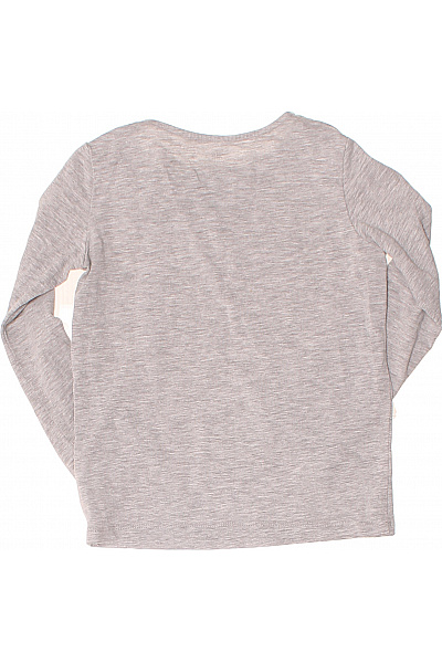 HM  Dívčí šedé tričko dlouhý rukáv mašle žebrovaný Velikost 110/116 | HM  | obrázek 3