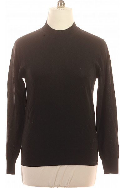 John Richmond Pánský černý Tenký Pulovr Se Stojáčkem Basic Velikost L