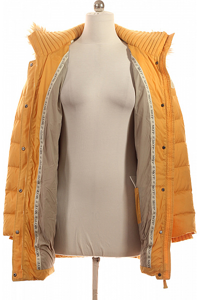 Marc O´Polo Dámská žlutá péřová prošívaná zimní parka s kapucí a kožíškem Vel. 40 | Marc O´Polo | obrázek 4