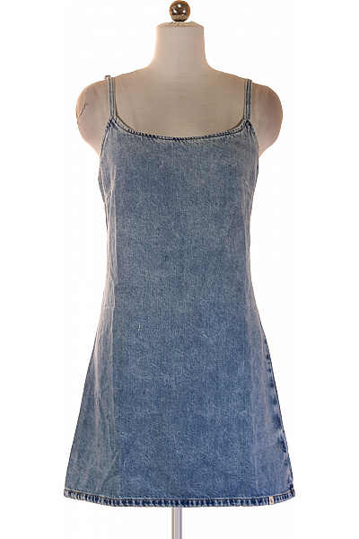 Calvin Klein Dámské Modré Džínové Mini šaty Na Ramínka Letní Retro Vel. M
