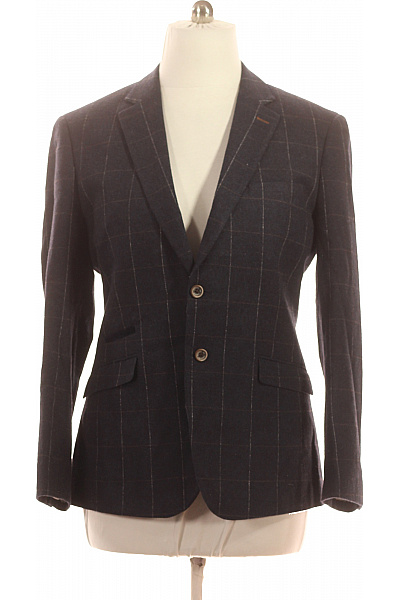 Cavalinho Pánské sako tmavě modré kárované elegantní dvouřadé na podzim Vel. 52 | Cavalinho | obrázek 2