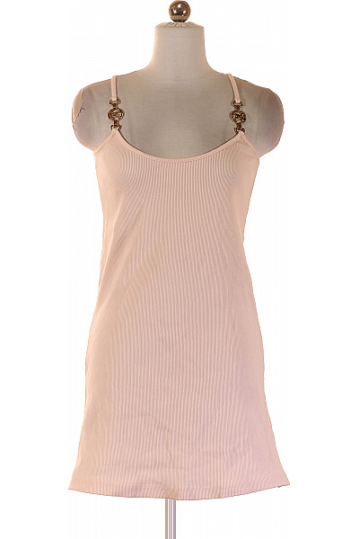 LOUIS VUITTON Dámské Bavlněné Letní Tílkové šaty žebrované Jednoduché Růžové Vel. S