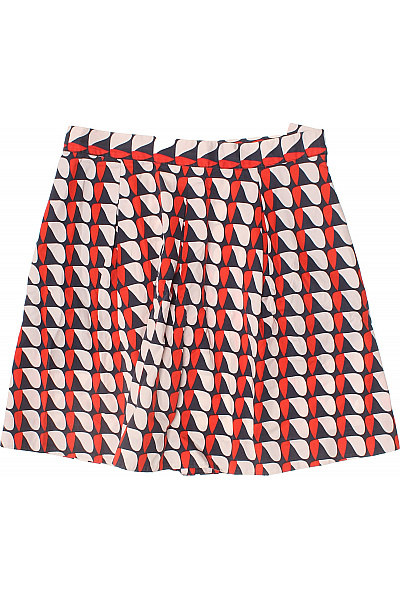 COS Dámská bavlněná vzorovaná kolová sukně ke kolenům červená modrá Velikost 42 | COS | obrázek 2