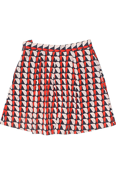 COS Dámská bavlněná vzorovaná kolová sukně ke kolenům červená modrá Velikost 42 | COS | obrázek 3