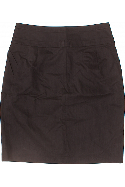 MORE & MORE Dámská viskózová pouzdrová sukně tmavě hnědá business ke kolenům s knoflíky Velikost 38 | MORE & MORE | obrázek 2