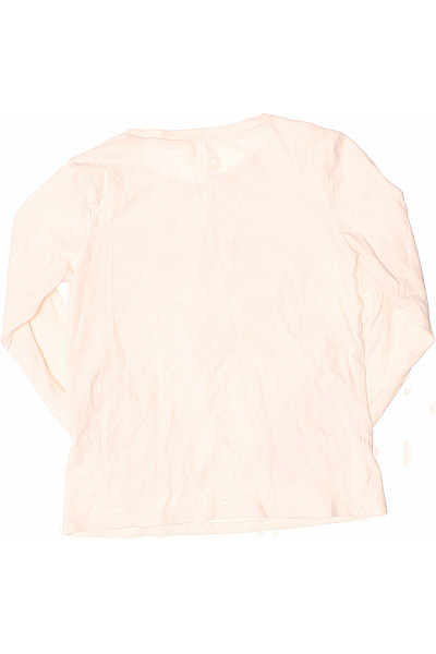 BENETTON Dívčí triko dlouhý rukáv světle růžové srdce flitry | BENETTON | obrázek 2