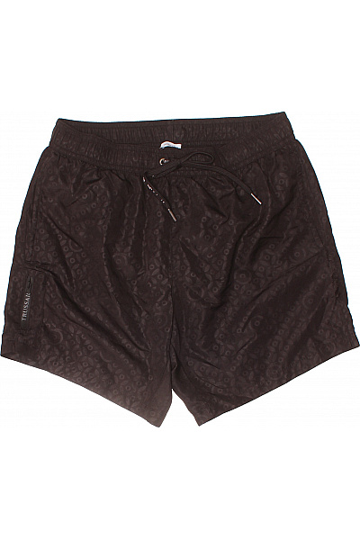 Trussardi Krátké Sportovní Volnočasové šortky Hnědé Vzorované Se Zipem Velikost S