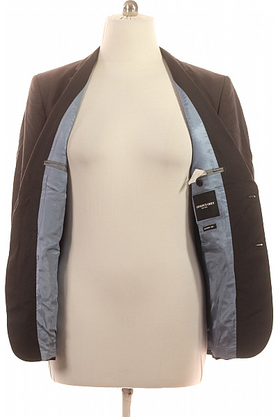 LAWRENCE GREY Pánské bavlněné sako hnědé vypasované ležérní na běžné nošení Velikost 52 | LAWRENCE GREY | obrázek 3