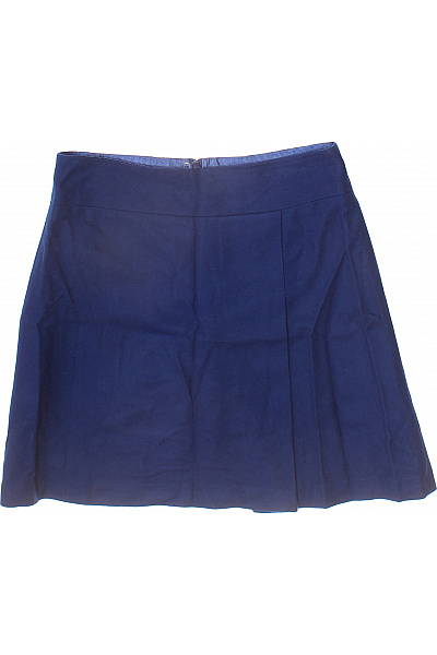 HALLHUBER Dámská Vlněná Tmavě Modrá Krátká áčková Sukně Se Zipem Velikost 36