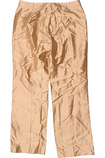 riani Dámské společenské hedvábné kalhoty zlaté lesklé rovné Velikost 42 | riani | obrázek 2