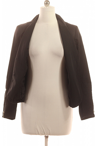 Černý vypasovaný blejzr se zipy a nášivkou moderní ležérní Velikost 40 | Unimoda | obrázek 3