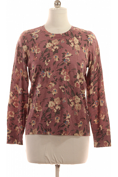 Laurel Dámský růžový vzorovaný květinový pulovr dlouhý rukáv lehký basic Vel. l | Laurel | obrázek 2