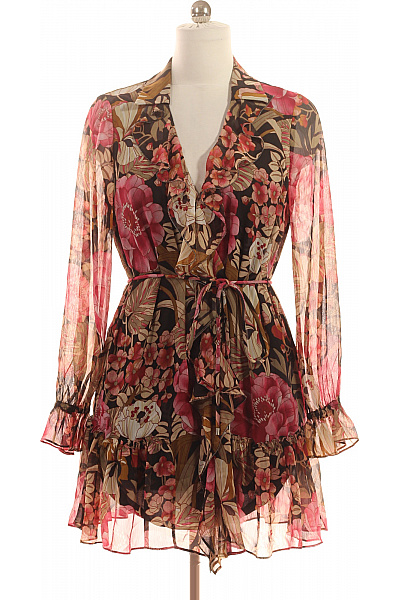 ted baker Dámské šaty mini zavinovací květované šifonové s dlouhým rukávem Velikost 3 | ted baker | obrázek 2
