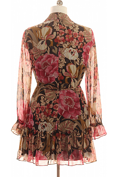 ted baker Dámské šaty mini zavinovací květované šifonové s dlouhým rukávem Velikost 3 | ted baker | obrázek 3