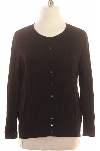 IN LINEA Dámský černý basic propínací kardigan elegantní jarní podzimní Vel. XL | IN LINEA | obrázek 2