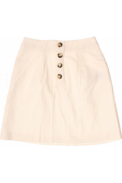 NAF NAF Béžová bavlněná áčková minisukně s knoflíky Vel. 36 | NAF NAF | obrázek 2