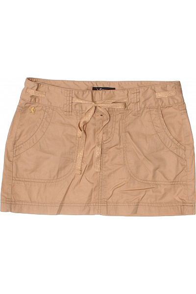 express Dámská béžová mini sukně s kapsami a mašlí letní Vel. S | express | obrázek 2
