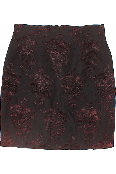 Dorothy Perkins Dámská pouzdrová sukně krátká tmavě vínová květinová vzorovaná elegantní bavlněná acetátová Velikost 44 | Dorothy Perkins | obrázek 2