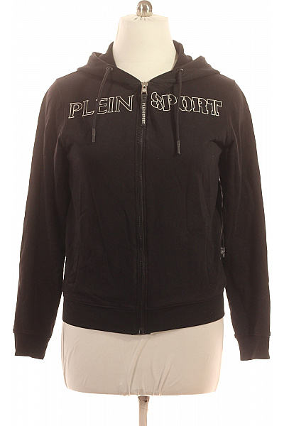 PLEIN SPORT Černá sportovní mikina s kapucí a potiskem na zip streetwear Vel. m | PLEIN SPORT | obrázek 2