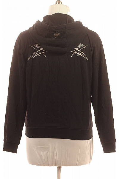 PLEIN SPORT Černá sportovní mikina s kapucí a potiskem na zip streetwear Vel. m | PLEIN SPORT | obrázek 3