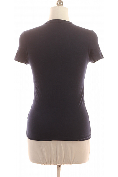 LACOSTE Dámské tmavě modré tričko basic s krátkým rukávem a kulatým výstřihem Vel. 38 | LACOSTE | obrázek 2