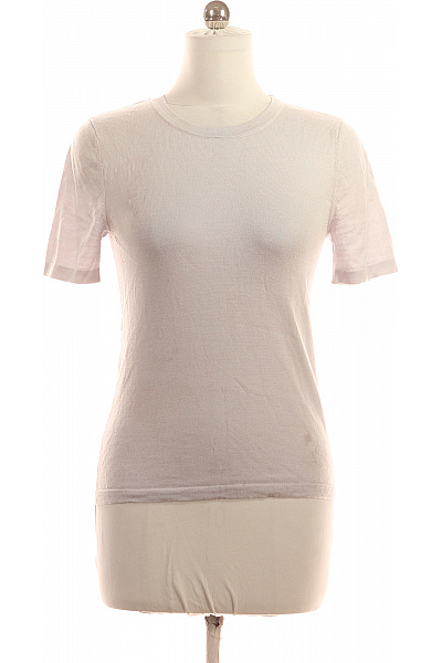 LAWRENCE GREY Dámská Vlněná Pletená Halenka Krátký Rukáv Světle Růžová Jemná Velikost 38