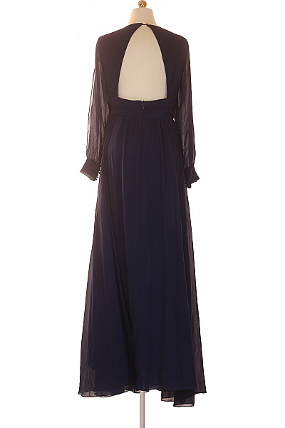 kraimod Dámské dlouhé šaty s dlouhým rukávem společenské večerní modré šifonové Velikost M | kraimod | obrázek 2