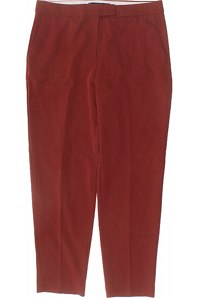 MANGO Dámské polyesterové oblekové kalhoty bordó rovné elegantní business Vel. 40 | MANGO | obrázek 2