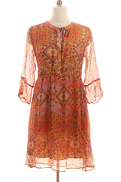 Princess Goes Hollywood dámské šaty s dlouhým rukávem boho oranžové květované šifonové Velikost 40 | Princess Goes Hollywood | obrázek 2