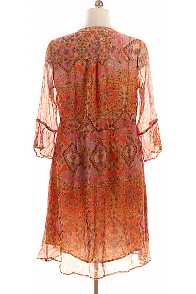 Princess Goes Hollywood dámské šaty s dlouhým rukávem boho oranžové květované šifonové Velikost 40 | Princess Goes Hollywood | obrázek 3