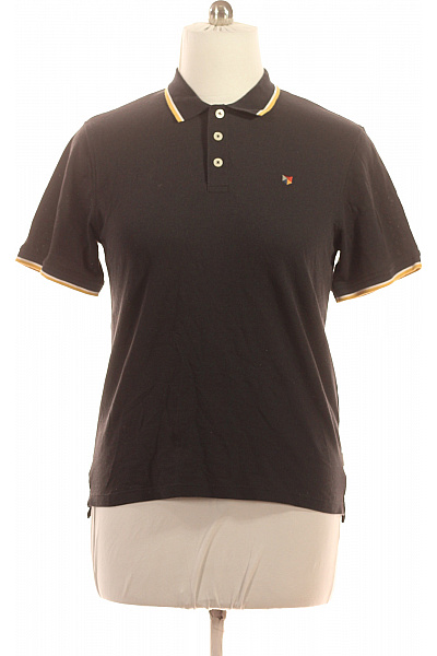 JACK & JONES Polo tričko černé s límečkem a krátkým rukávem Velikost L | JACK & JONES | obrázek 2
