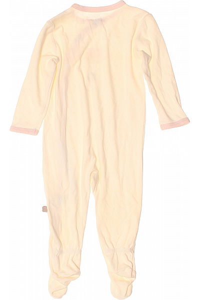 BORN Dětské bavlněné dupačky žluté s potiskem králíčka a růžovými detaily Velikost 74/80 | BORN | obrázek 2