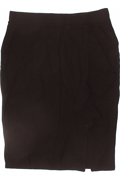 Marks & Spencer Dámská viskózová pouzdrová midi sukně černá elegantní business s volány Velikost 40 | Marks & Spencer | obrázek 2