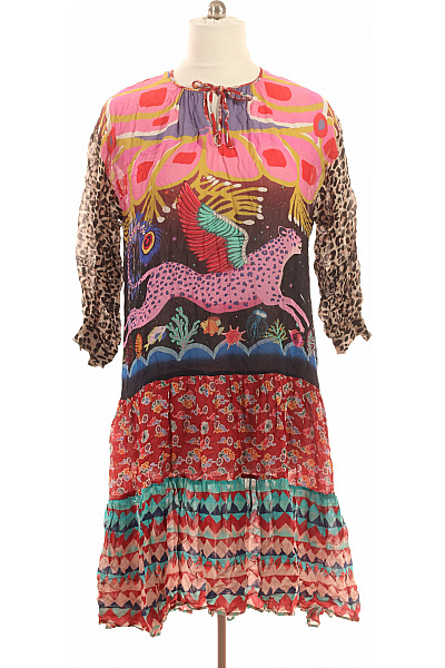 Dámské šaty letní boho zvířecí vzor barevné Velikost xs/s | Unimoda | obrázek 2